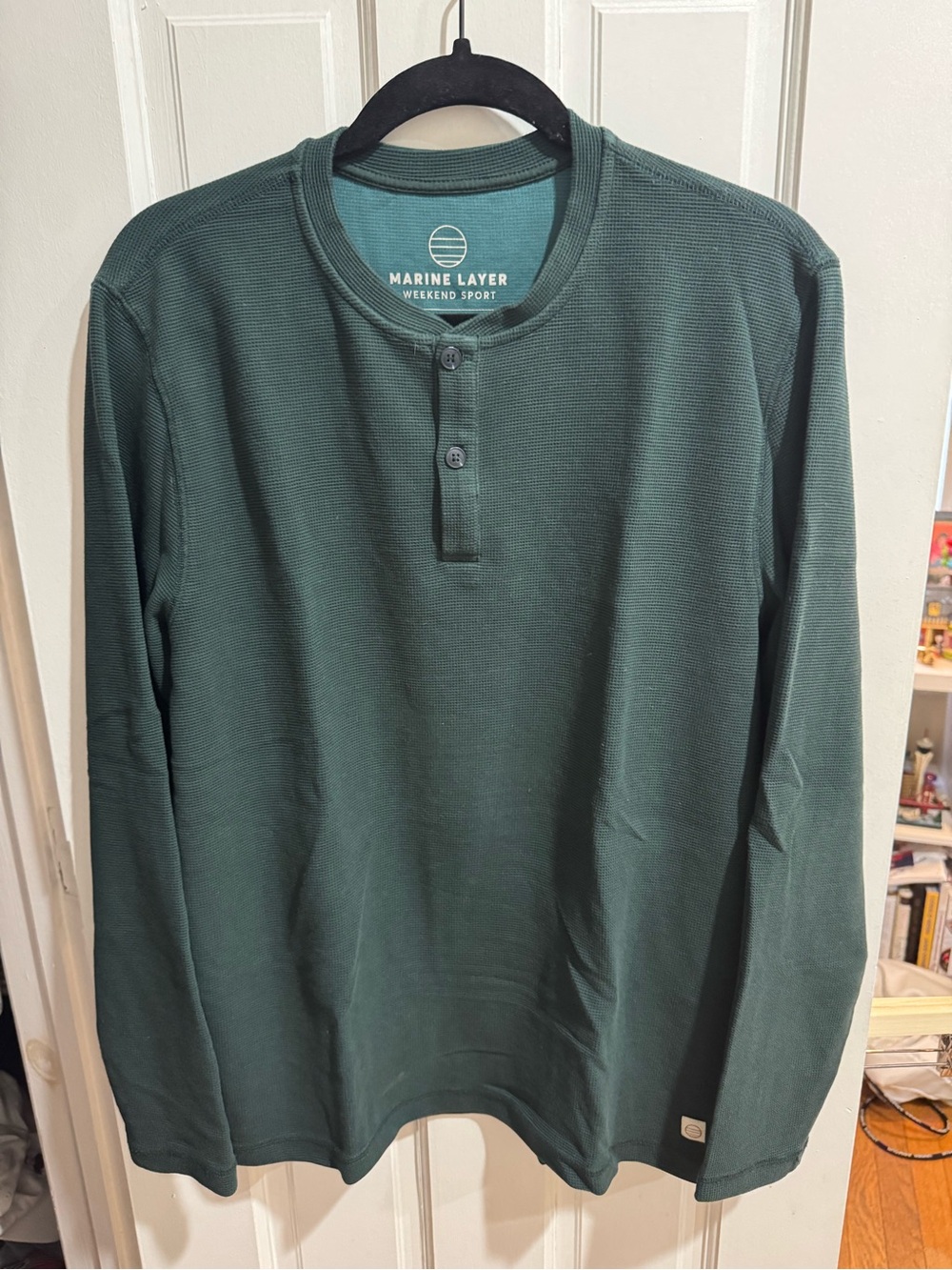 Marine Layer Dark Green Long-Sleeve Henley